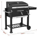 Large Portable Trolley Barrel Charcoal BBQ Grill